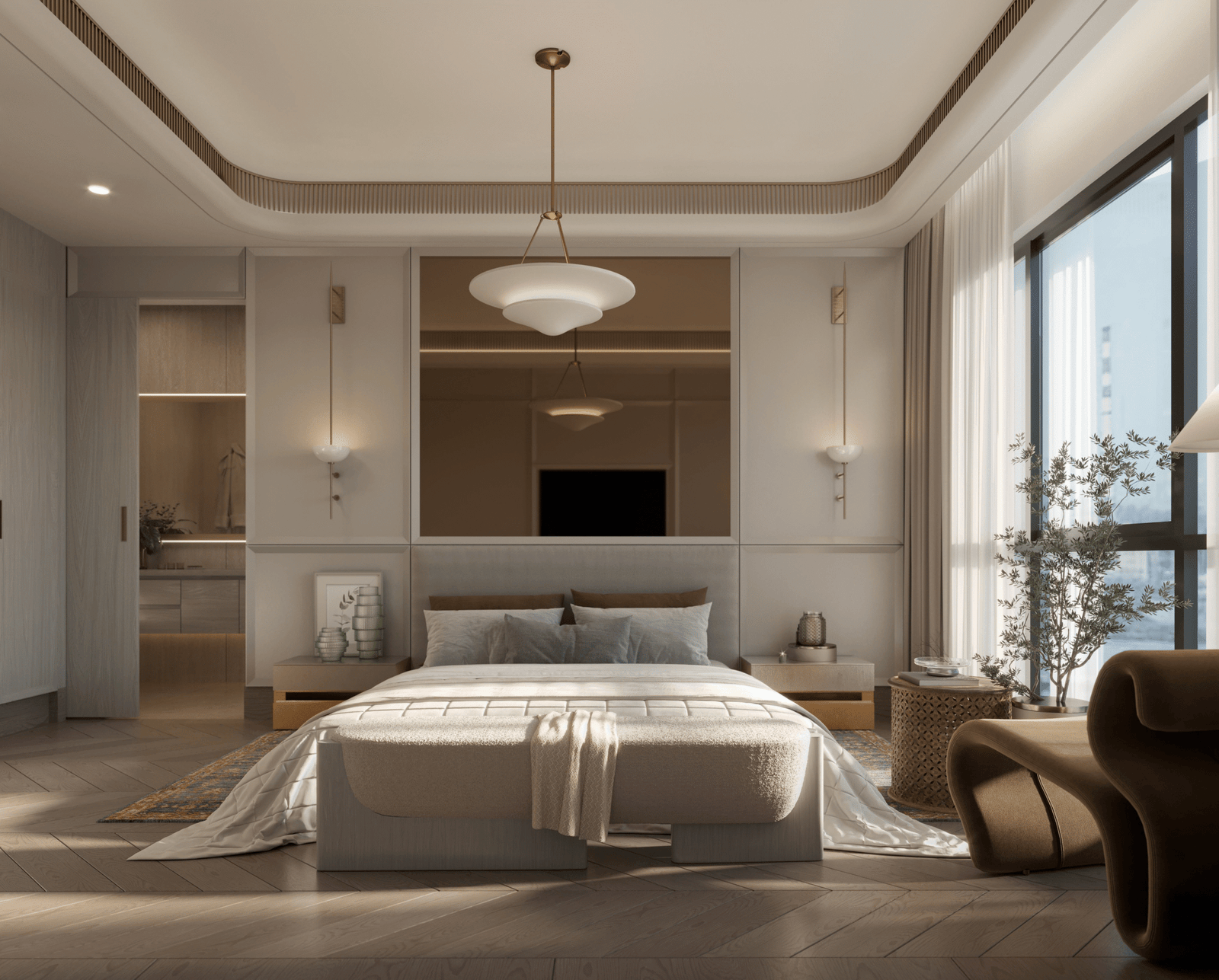 Luxury elegant rooms with premium skyline views at SOBHA INIZIO Parel Mumbai